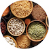 Luštěniny, obiloviny a mouky